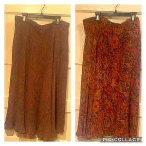 Reversible skirt. No tags. Looks like Coldwater Creek. Size L or XL.